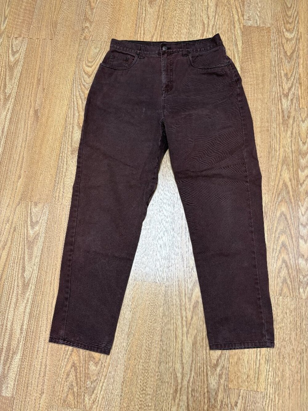 Bill Blass Jeans Women's Size 12 Easy Fit Boot Leg Brown Button Zip 5 Pocket